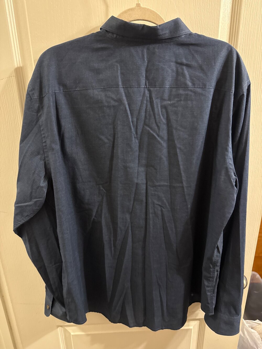 Old Navy Everyday Shirt Blue Cotton Blend XL Regular Fit - Picture 5 of 5